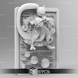 Pokemon 3D Card Collection Mewtwo STL