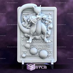 Pokemon 3D Card Collection Mewtwo STL