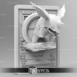 Pokemon 3D Card Collection Nidorino STL