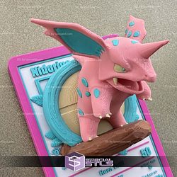 Pokemon 3D Card Collection Nidorino STL