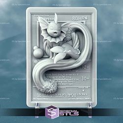 Pokemon 3D Card Collection Vaporeon STL