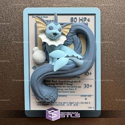 Pokemon 3D Card Collection Vaporeon STL