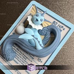 Pokemon 3D Card Collection Vaporeon STL