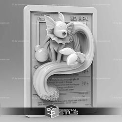 Pokemon 3D Card Collection Vaporeon STL