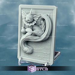 Pokemon 3D Card Collection Vaporeon STL