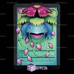 Pokemon 3D Card Collection Venusaur STL