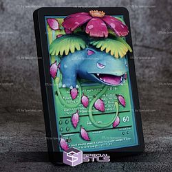 Pokemon 3D Card Collection Venusaur STL