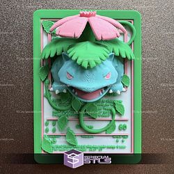 Pokemon 3D Card Collection Venusaur STL