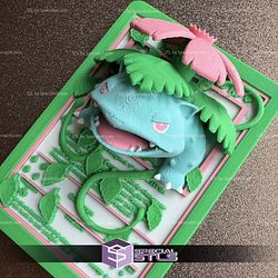Pokemon 3D Card Collection Venusaur STL
