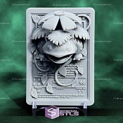 Pokemon 3D Card Collection Venusaur STL