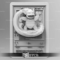 Pokemon 3D Card Collection Wartortle STL