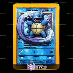 Pokemon 3D Card Collection Wartortle STL