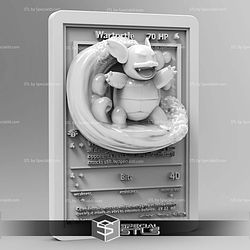 Pokemon 3D Card Collection Wartortle STL