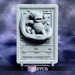 Pokemon 3D Card Collection Wartortle STL
