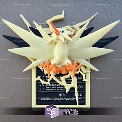 Pokemon 3D Card Collection Zapdos STL