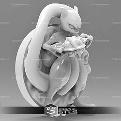 Pokemon Magnet Wall Decord Mewtwo STL