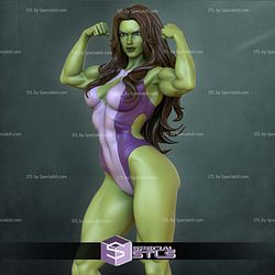She Hulk Posing Muscle 3D Printer Files