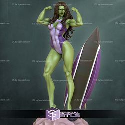 She Hulk Posing Muscle 3D Printer Files