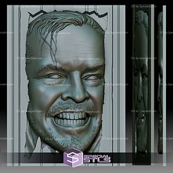 Shining Jack Nicholson Portrait 3D Printer Files