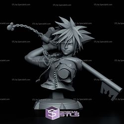 Sora Kingdom Hearts Bust 127mm 3D Printer Files