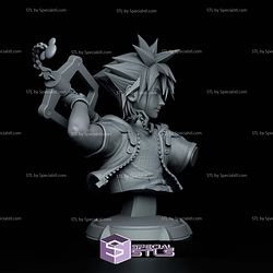 Sora Kingdom Hearts Bust 127mm 3D Printer Files