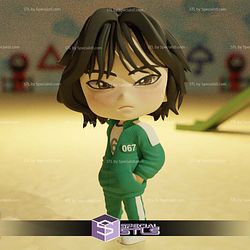 Squid Game Sae Byeok Player 067 Nendoroid 3D Printer Files