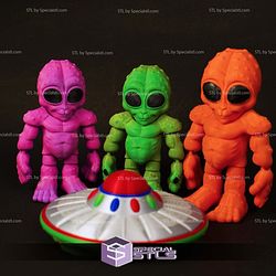 Super Basic STL Cute Flexi Alien