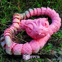 Super Basic STL Flexi Articulated Toon Viper Snake
