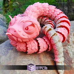 Super Basic STL Flexi Articulated Toon Viper Snake