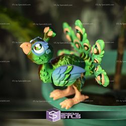 Super Basic STL Flexi Baby Peacock Articulated