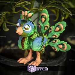 Super Basic STL Flexi Baby Peacock Articulated