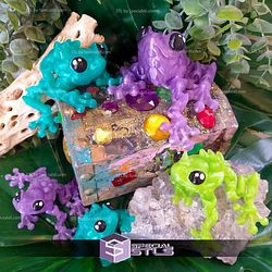 Super Basic STL Flexi Gemstone Crystal Frog
