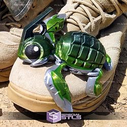 Super Basic STL Flexi Grenurtle Grenade Turtle