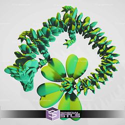 Super Basic STL Flexi Lucky Clover Dragon