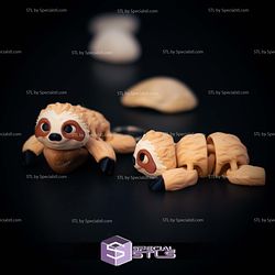 Super Basic STL Flexi Sloth Print In Place