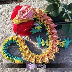 Super Basic STL Flexi Valentine Rose Dragon
