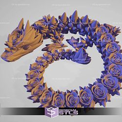 Super Basic STL Flexi Valentine Rose Dragon