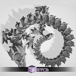 Super Basic STL Flexi Valentine Rose Dragon