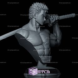 Zoro Purple Flame Bust 125mm 3D Printer Files