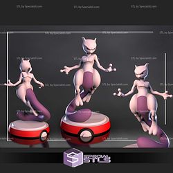 Chibi Mewtwo Pokeball Base 3D Printer Files