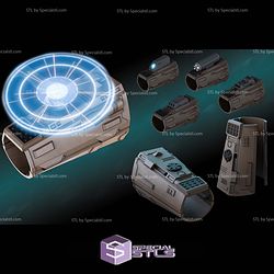 Cosplay STL Files Holoprojector Vambrace with accessories