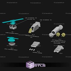 Cosplay STL Files Holoprojector Vambrace with accessories