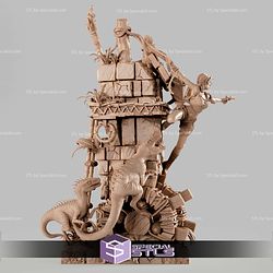 Lara Croft Diorama 1-6 3D Printer Files