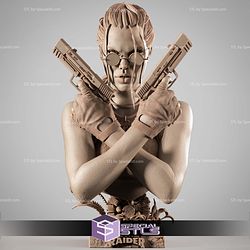 Lara Croft Portrait Bust 1-4 3D Printer Files