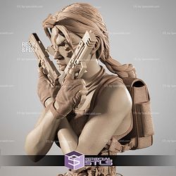 Lara Croft Portrait Bust 1-4 3D Printer Files