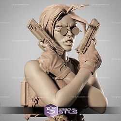 Lara Croft Portrait Bust 1-4 3D Printer Files