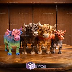 Basic STL Collection Articulated Highland Cow