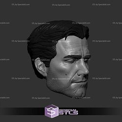 Custom Head STL Ben Affleck Bruce Wayne Batman Smirking
