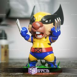 Chibi STL Collection Capybara Wolverine