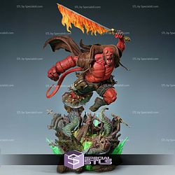 Hellboy Burn Sword Diorama 3D Printer Files